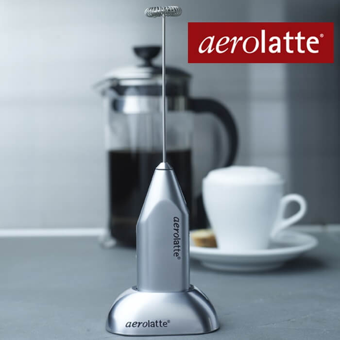 アエロラッテ aerolatte サテン(艶消しシルバー)ミニスタンド付セット ミルクフォーマー【珈琲/カフェ/コーヒー】【バターコーヒー/タルゴナコーヒー】【動画】