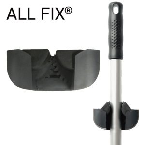 オールフィックス ALLFIX クランプ #1005450-010（黒ブラック/黒ブラック）/単品/モップハンガー/箒ハンガー/壁掛けホルダー/フック/収納/ベルギー製/ネジ付/ホルダー/モップホルダー/ほうきホルダー/ウォール/高耐久/再生プラスチック