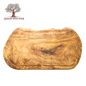ジェネラルオリーブウッド General olive Wood オリーブの木 カービングボード( 溝付) 50cm #GB028【まな板/一枚板/カッティングボード】【送料無料】【動画】