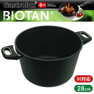 ガストロラックス Gastrolux バイオタン BIOTAN IH対応鍋深さ15cm 内径28cm 17850【PFOS/PFOAフリー】【送料無料】【動画】