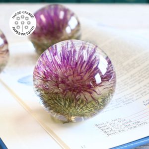 ハフォドグレンジHafodGrange 花文鎮フラワーペーパーウエイト S アザミ 薊 HG02S【動画】