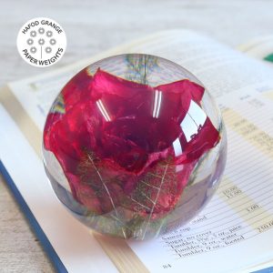 ハフォドグレンジHafodGrange 花文鎮フラワーペーパーウエイト L レッド・ローズ(薔薇) HG07L【動画】【送料無料】