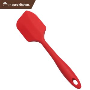 ユーロキッチン eurokitchen 一体型シリコンスパチュラ フィン型 中 赤(レッド)シリコンへら【ハンドクリーナー オールシリコン】