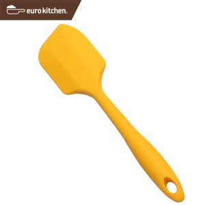 ユーロキッチン eurokitchen 一体型シリコンスパチュラ フィン型 中 黄(イエロー)シリコンへら【ハンドクリーナー オールシリコン】