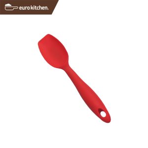 ユーロキッチン eurokitchen 一体型ホールシリコンスクープ(スプーン型スパチュラ) 小 赤(レッド) シリコンへら【ハンドクリーナー オールシリコン】