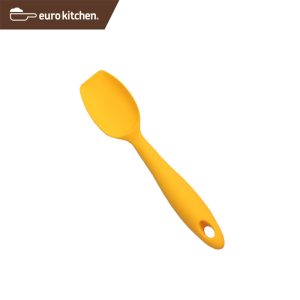 ユーロキッチン eurokitchen 一体型ホールシリコンスクープ(スプーン型スパチュラ) 小 黄(イエロー) シリコンへら【ハンドクリーナー オールシリコン】