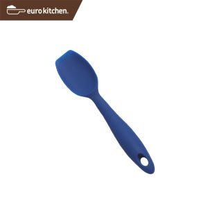ユーロキッチン eurokitchen 一体型ホールシリコンスクープ(スプーン型スパチュラ) 小 青(ブルー) シリコンへら【ハンドクリーナー オールシリコン】