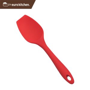 ユーロキッチン eurokitchen 一体型ホールシリコンスクープ(スプーン型スパチュラ) 大 赤(レッド) シリコンへら【ハンドクリーナー オールシリコン】