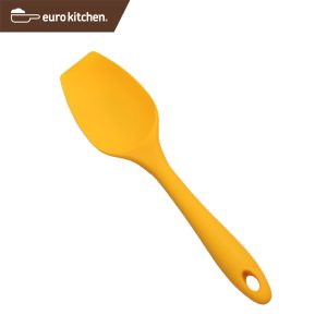 ユーロキッチン eurokitchen 一体型ホールシリコンスクープ(スプーン型スパチュラ) 大 黄(イエロー) シリコンへら【ハンドクリーナー オールシリコン】