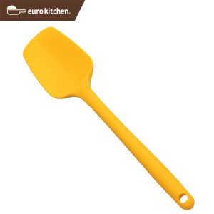 ユーロキッチン eurokitchen 一体型スプーンスパチュラ シリコンへら 黄(イエロー)【ハンドクリーナー オールシリコン】【しゃもじ】