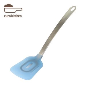 ユーロキッチン eurokitchen ステンレス柄シリコンターナー(フライ返し) 青【シリコーンターナー/小さなサイズのフライパンに便利】