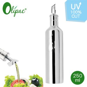 オリパック OLIPAC 18-10ステンレス オリーブオイルボトル 250ml フリップトップポアラーシリーズ #OLIPACL250【オリーブオイルポット/オイルボトル/オイル差し/オリーブオイルディスペンサー/オイルコンテナ/18-10高級ステンレス/遮光】