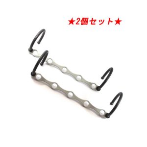 【※2本セット※】レシュ ROESCH ドイツ製スペースセーバーハンガー (スペースセイバー・マジックハンガー・スペースハンガー)省スペース■ブラック×グレー■ 2P