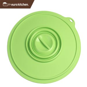 ユーロキッチン eurokitchen シリコンカバー 大 グリーン(鍋蓋 落とし蓋 シリコン蓋 ビンオープナー)【くり返し使えてエコ】 フック穴付