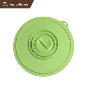 ユーロキッチン eurokitchen シリコンカバー 中 グリーン(鍋蓋 落とし蓋 シリコン蓋 ビンオープナー)【くり返し使えてエコ】 フック穴付