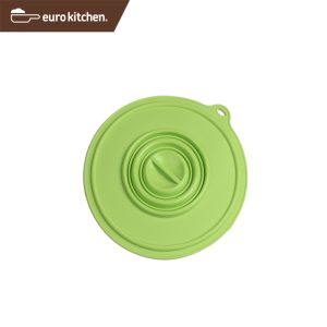 ユーロキッチン eurokitchen シリコンカバー 小 グリーン(鍋蓋 落とし蓋 シリコン蓋 ビンオープナー)【くり返し使えてエコ】フック穴付【シンクの排水溝カバーにもおすすめ/排水溝用ふた】