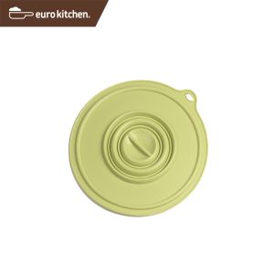 ユーロキッチン eurokitchen シリコンカバー 小 パステルグリーン(鍋蓋 落とし蓋 シリコン蓋 ビンオープナー)【くり返し使えてエコ】 フック穴付 【シンクの排水溝カバーにもおすすめ/排水溝用ふた】