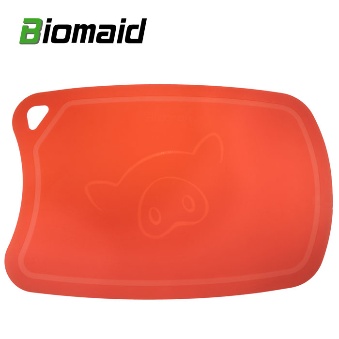 バイオメイド Biomaid TPUカッティングボード★キズが付きにくい新素材まな板★ レッド(ブタ)【動画】