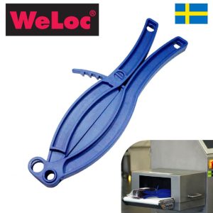 ウェーロック WeLoc 金属探知機用グリッパー Gripper POM100FD-DB ダークブルー (大型クロージャー、キッチンクリップ、袋止め)フレコンバッグ・大袋用クリップ【業務用/金属探知機用(金探用)/非破壊検査機器/X線検査機対応】【動画】