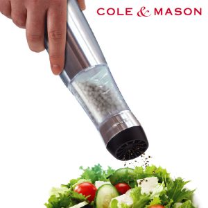 コールアンドメイソン COLE&MASON 自動電動ソルト&ペッパーミル BUZZバズレボリューション【光る電動ペッパーミル/片手/ソルトミル/胡椒挽き/コショウひき/岩塩】